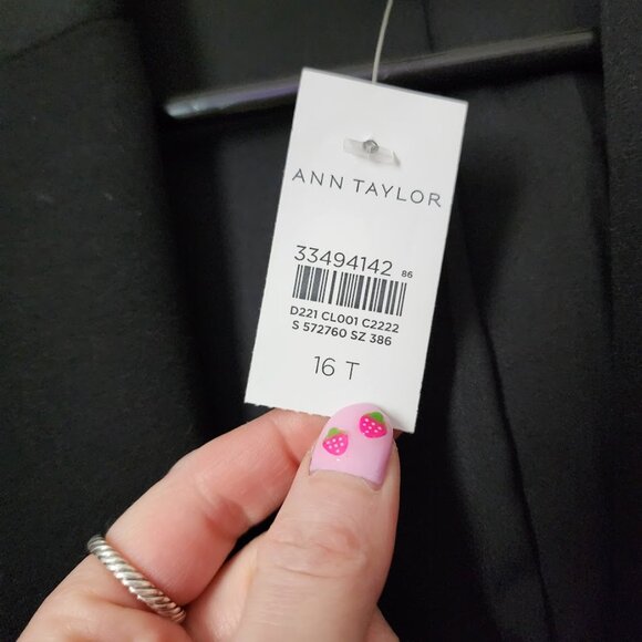 ANN TAYLOR The Tall One-Button Blazer in Double Knit NEW WITH TAGS size 16T - Picture 9 of 11